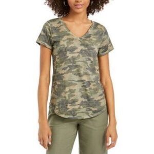 Style & Co Washed Camo-Print T-Shirt S